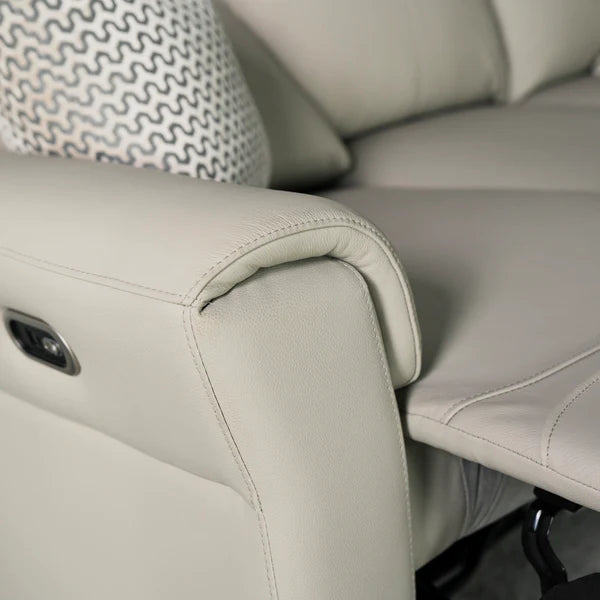 Chievo Leather 3 Seater Power Recliner Sofa