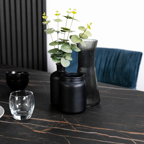 Cosmo Black Ceramic Extending Dining Table (160cm - 240cm)