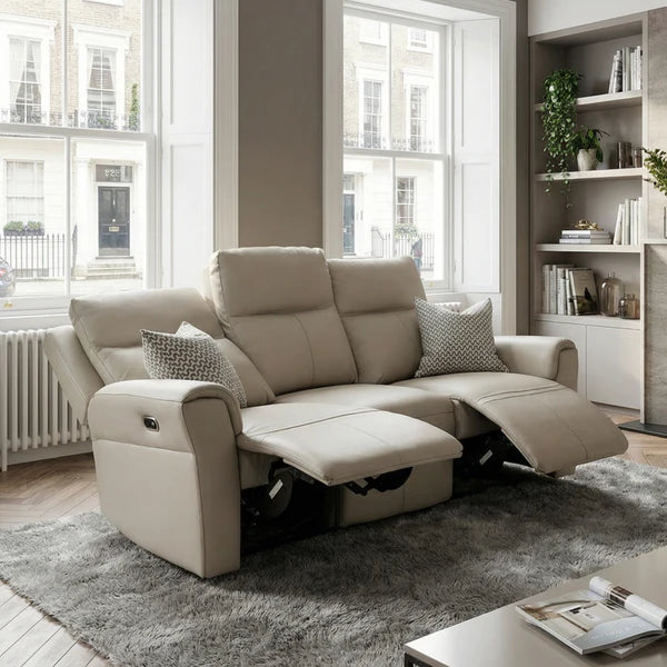 Chievo Leather 3 Seater Power Recliner Sofa
